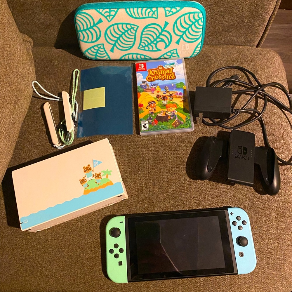 Nintendo Switch Animal Crossing Console.